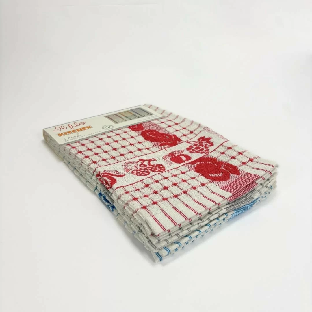 Canovacci Cucina Il Filo art. Kitchen Tris Spugna A Quadri