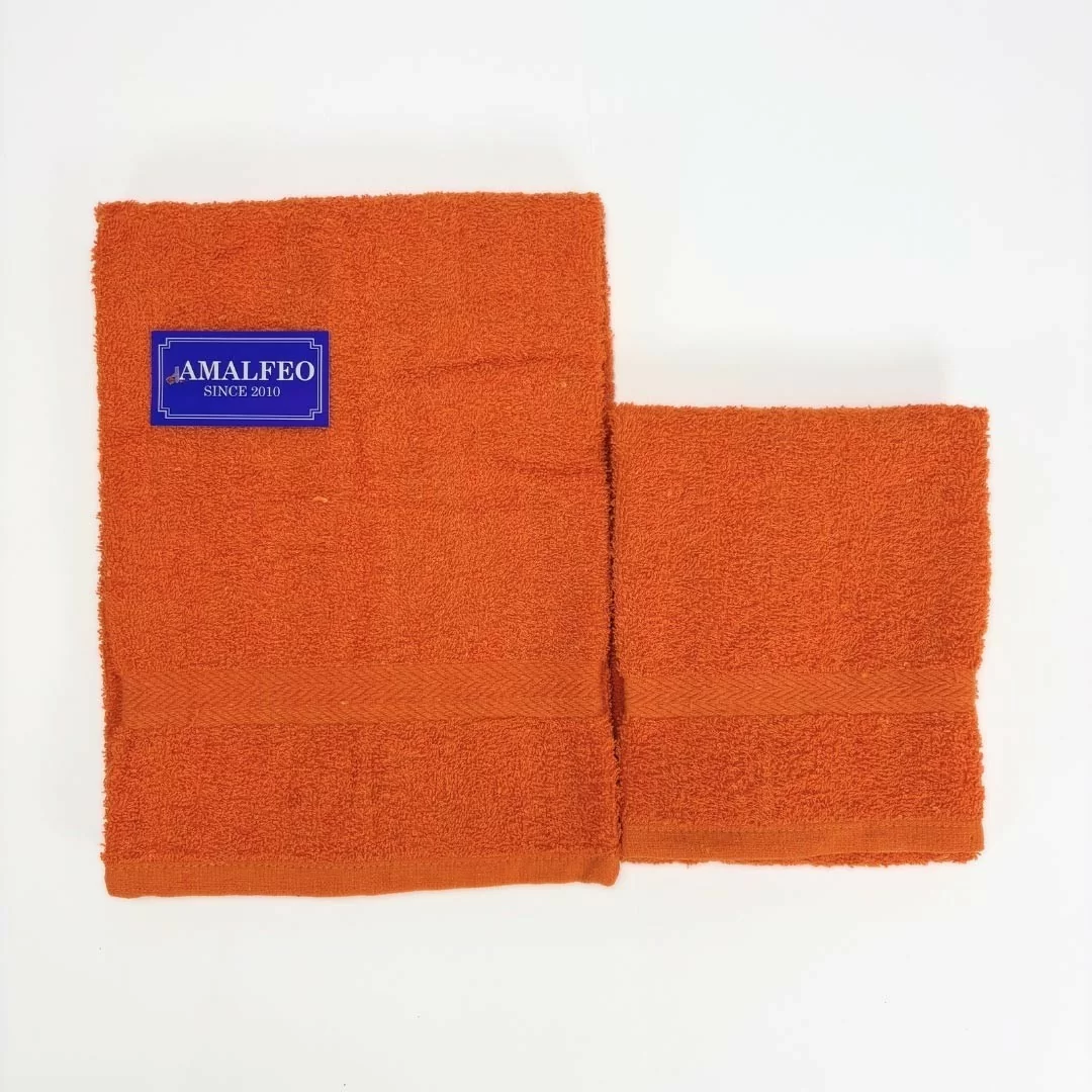 Coppia Asciugamani Spugna Amalfeo Con Greca