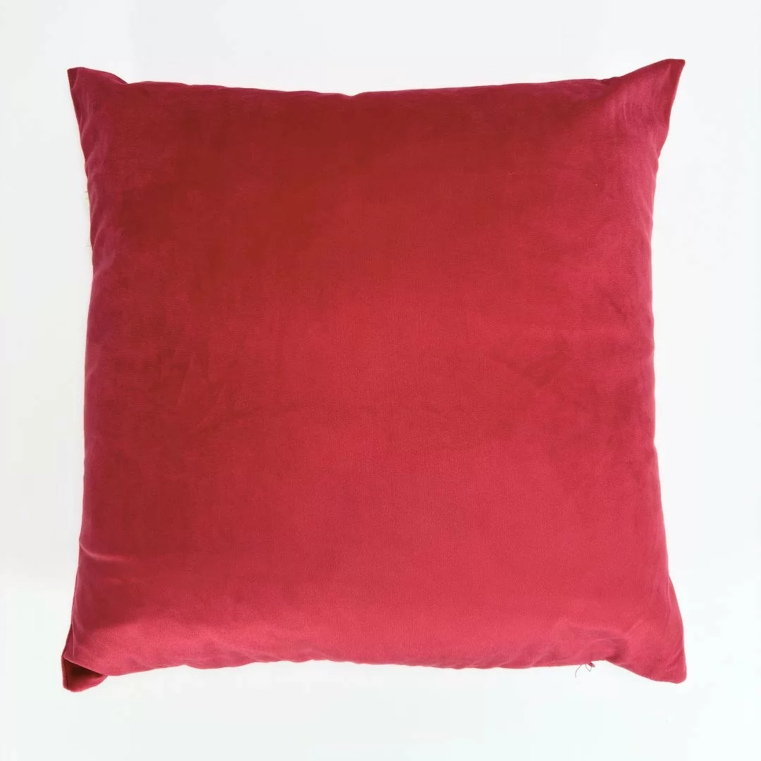 Federa Cuscino 50x50 Khloe Home art. Red Pillow Velluto