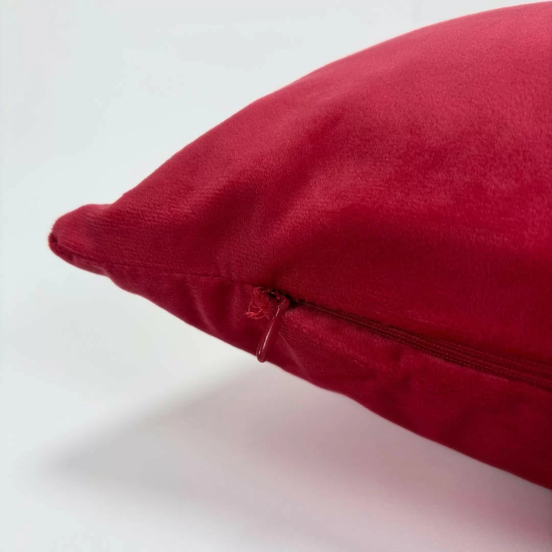 Federa Cuscino 50x50 Khloe Home art. Red Pillow Velluto 2