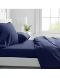 Completo Lenzuola in misto cotone 52% policotone 48% cotone in tinta unita