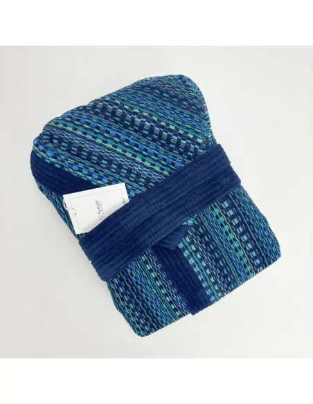 Accappatoio Lui e Lei LineaBlu art. Miss Luxury Blu Uomo e Beige Donna