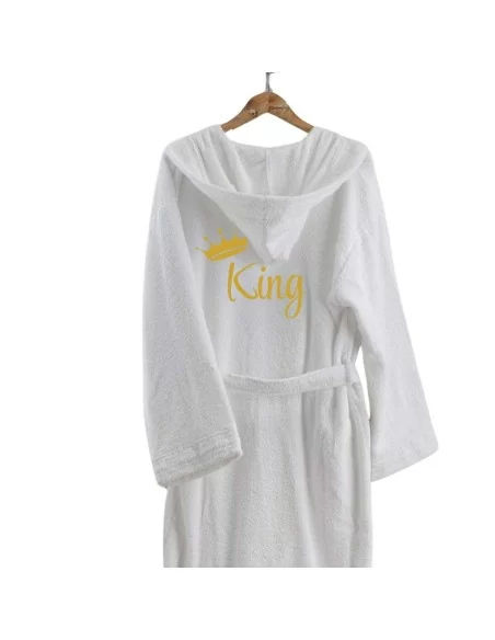 King e Queen Accappatoio Lui e Lei LineaBlu art. Marte Bianco e Nero