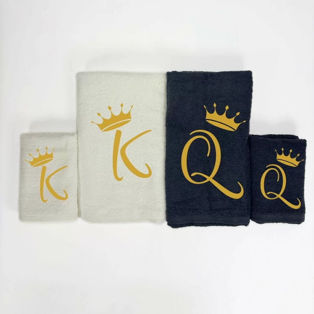 King e Queen Coppia Asciugamani LineaBlu art....