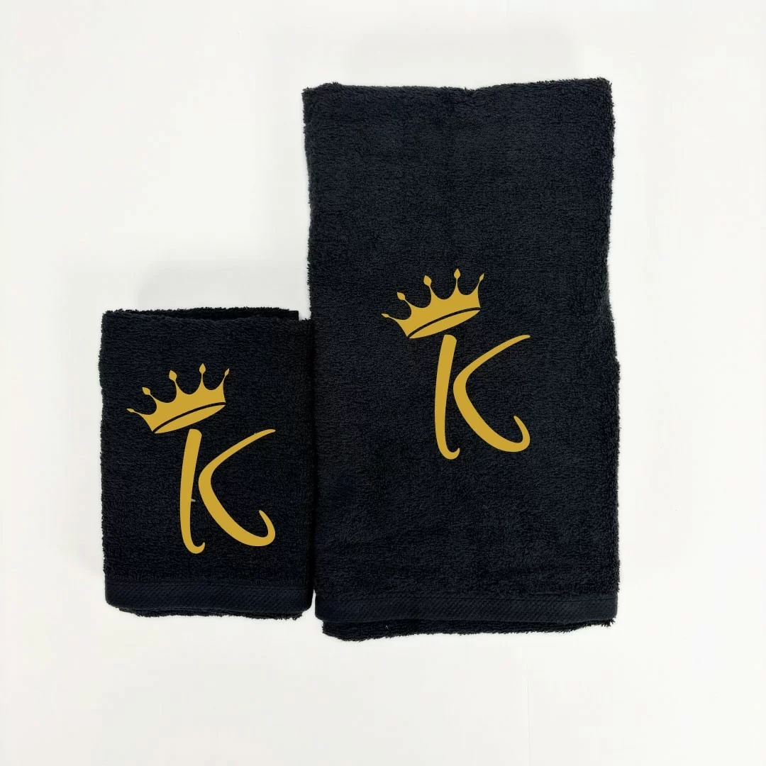 King e Queen Coppia Asciugamani LineaBlu art. Marte Nero... 2