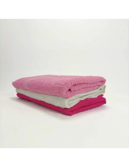 Set 3+3 Marta Marzotto in spugna 550gr/mq 100% cotone art. Gaia Rosa, Bianco e Fucsia