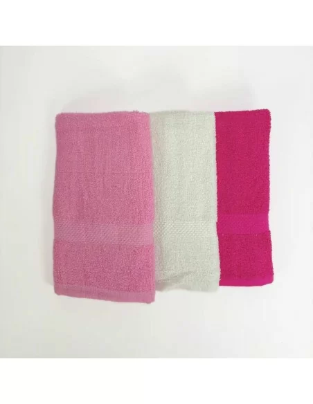 Set 3+3 Marta Marzotto in spugna 550gr/mq 100% cotone art. Gaia Rosa, Bianco e Fucsia
