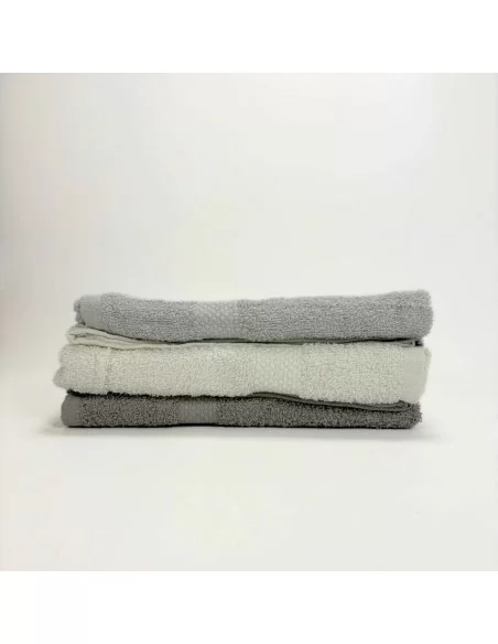 Set 3+3 Marta Marzotto in spugna 550gr/mq 100% cotone art. Gaia Grigio, Bianco e Perla