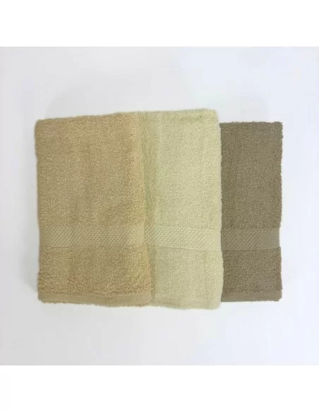 Set 3+3 Marta Marzotto in spugna 550gr/mq 100% cotone art. Gaia Tortora, Sabbia e Panna