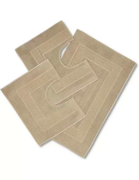 Tris Tappeti Bagno Onda Blu Torino in spugna