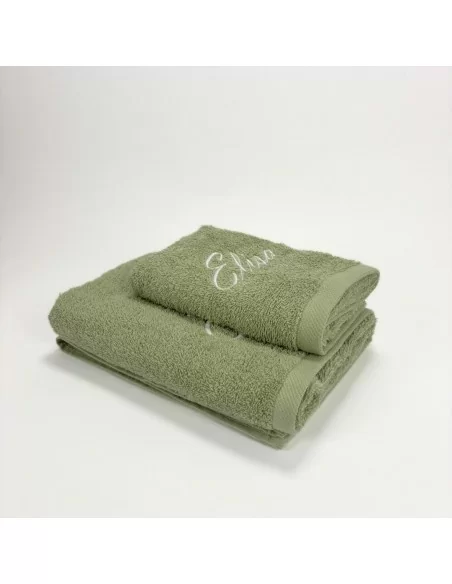 Coppia Asciugamani Personalizzati LineaBlu art. Marte Spugna 420gr/mq