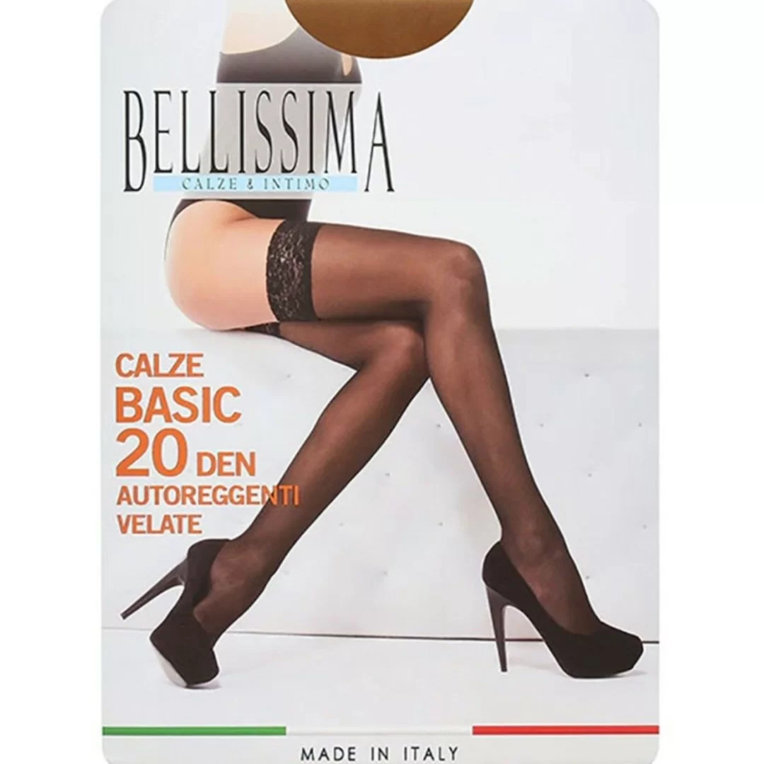 Autoreggenti Velate Bellissima 20 Den Balza Pizzo set 3...