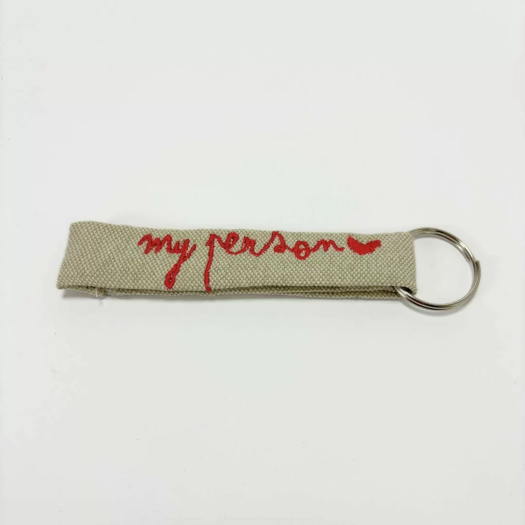 Portachiavi Personalizzato LineaBlu 100% cotone Beige