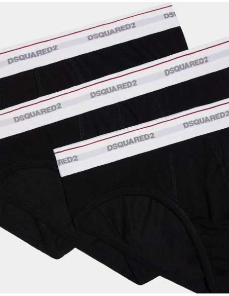 Slip Dsquared2 Uomo art. Basic Briefs Tripack Cotone