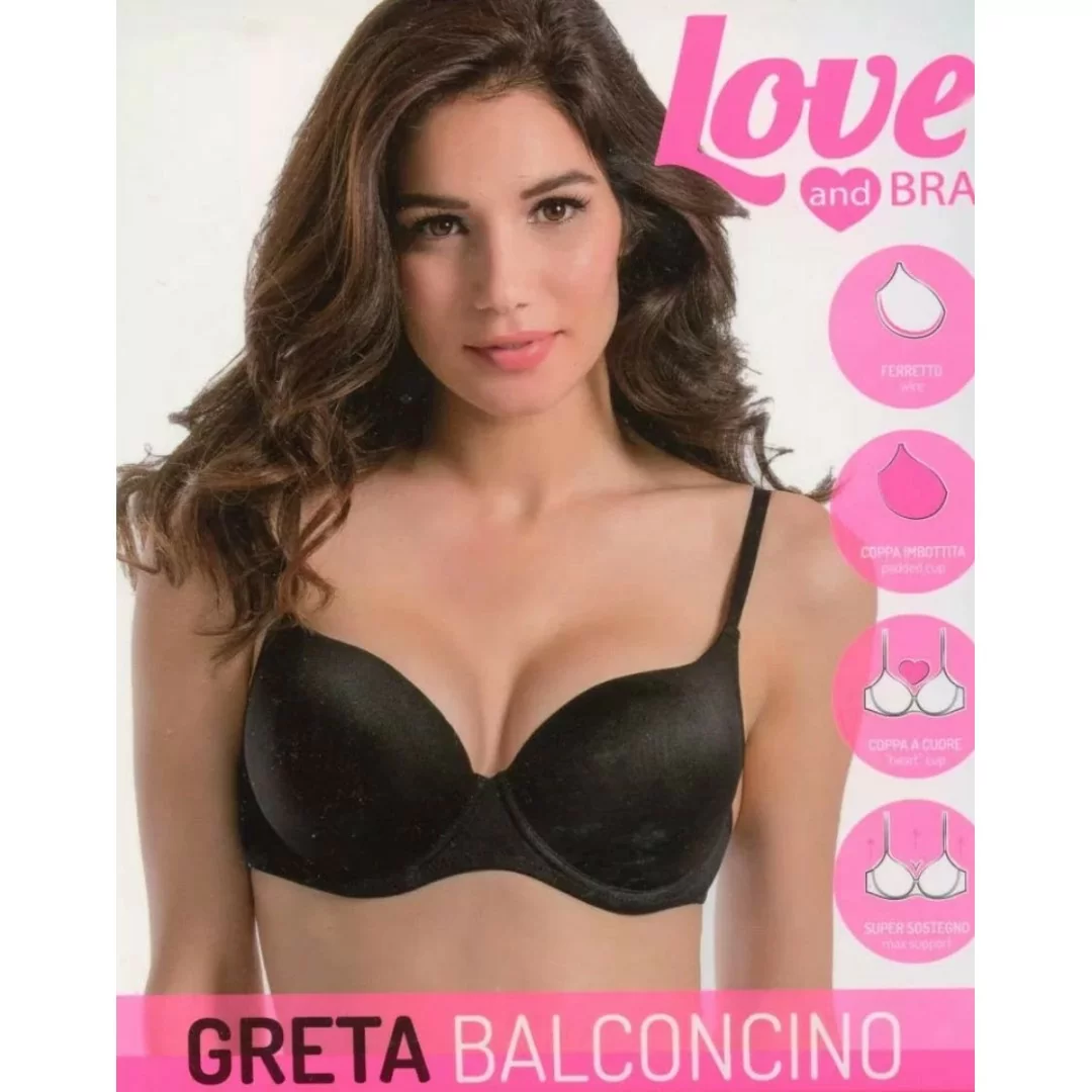 Reggiseno Balconcino Love and Bra art. Greta Coppa B...