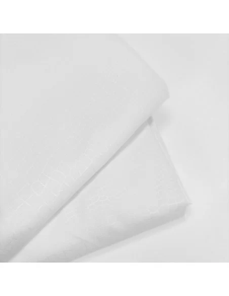 Completo Letto Matrimoniale Lenzuola No Stiro Bianco Martellato