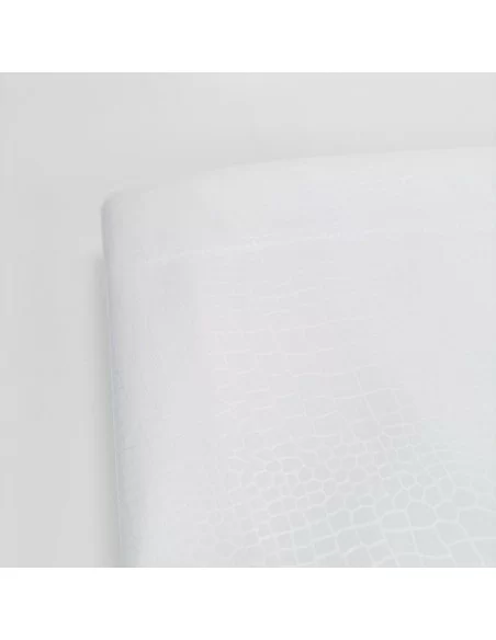 Completo Letto Matrimoniale Lenzuola No Stiro Bianco Martellato