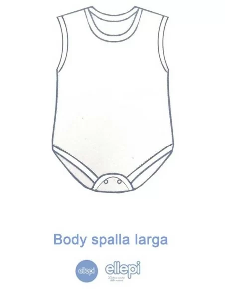 Body Ellepi Cotone art. AF840 Bipack Spalla Larga Americano