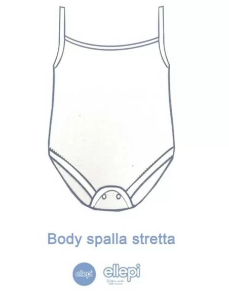 Body Ellepi Cotone art. AF3624 Bipack Spalla Stretta Americano