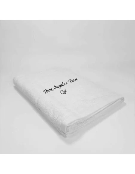 Telo Bagno Personalizzato Bianco LineaBlu art. SPA Spugna 420gr/mq