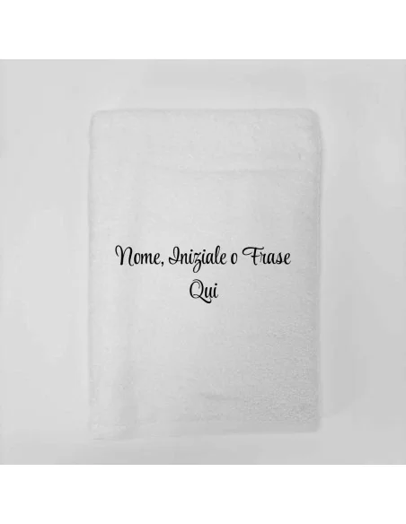 Telo Bagno Personalizzato Bianco LineaBlu art. SPA Spugna 420gr/mq