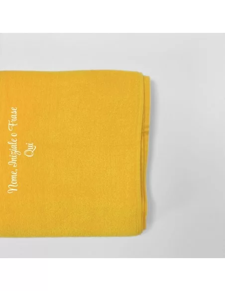 Telo da mare personalizzabile 80x160cm LineaBlu art. Velour Bordato Beach Towel in spugna 100% cotone in tinta unita