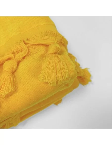 Telo da mare 90x170cm LineaBlu art. Velour Beach Towel in microspugna mano velour in tinta unita con frange