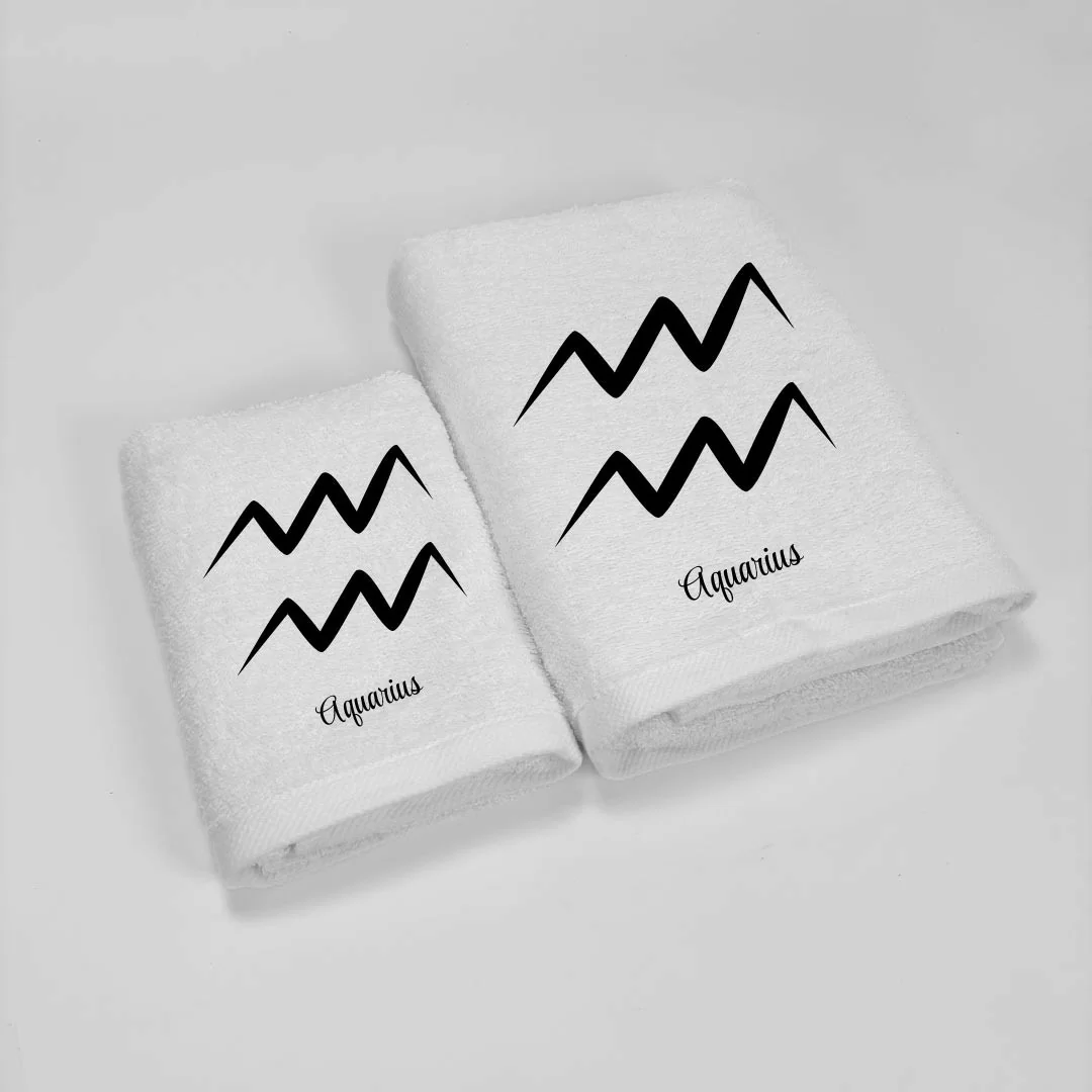 Coppia Asciugamani Personalizzati LineaBlu art. Oroscopo...