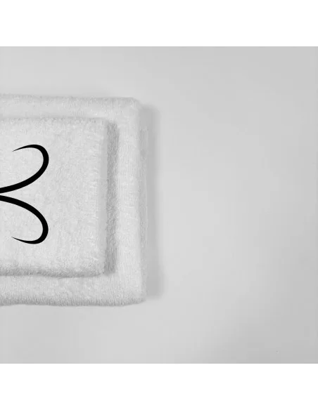 Coppia Asciugamani Personalizzati LineaBlu art. Oroscopo Bianco
