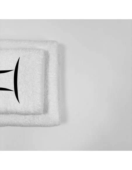 Coppia Asciugamani Personalizzati LineaBlu art. Oroscopo Bianco