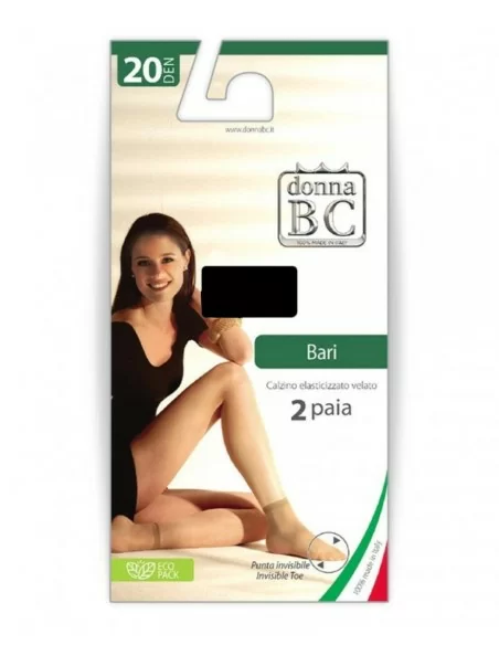 Calzini Donna BC Bari art. Sgambetto 20 Den Velati set 12 paia