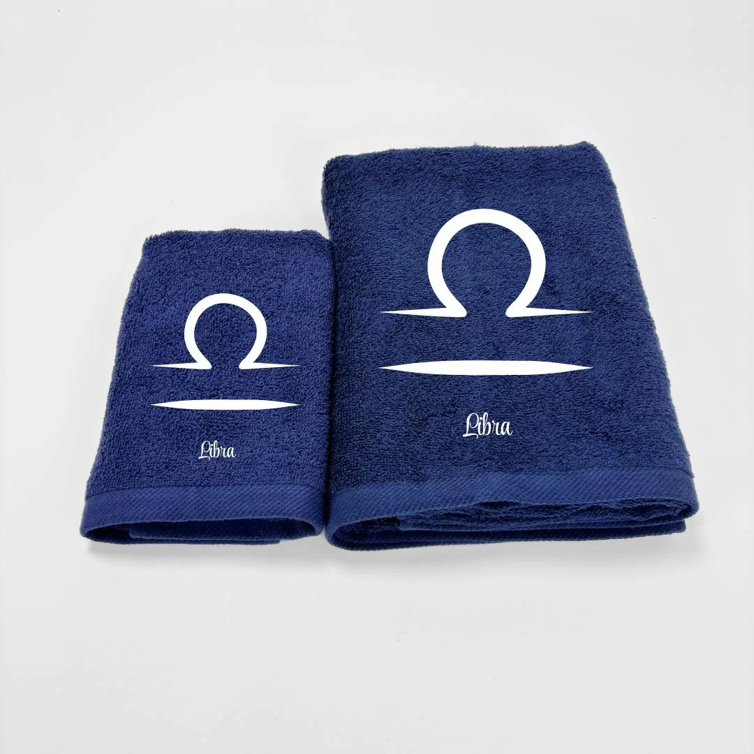 Coppia Asciugamani Personalizzati LineaBlu art....