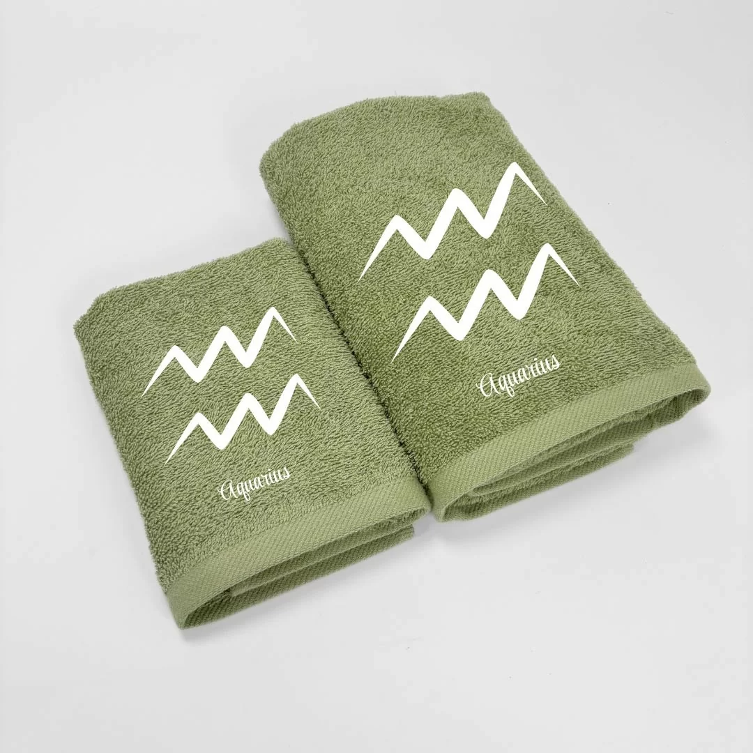 Coppia Asciugamani Personalizzati LineaBlu art. Oroscopo...