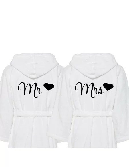 Accappatoio Lui e Lei Spugna LineaBlu art. Mr e Mrs Monocolore