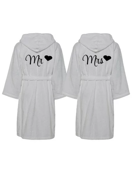 Accappatoio Lui e Lei Spugna LineaBlu art. Mr e Mrs Monocolore