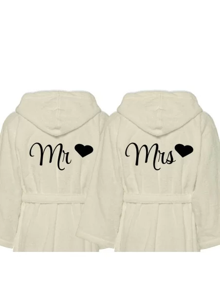 Accappatoio Lui e Lei Spugna LineaBlu art. Mr e Mrs Monocolore