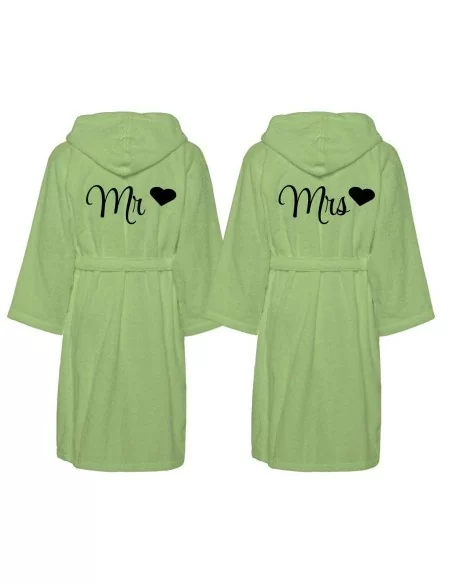 Accappatoio Lui e Lei Spugna LineaBlu art. Mr e Mrs Monocolore