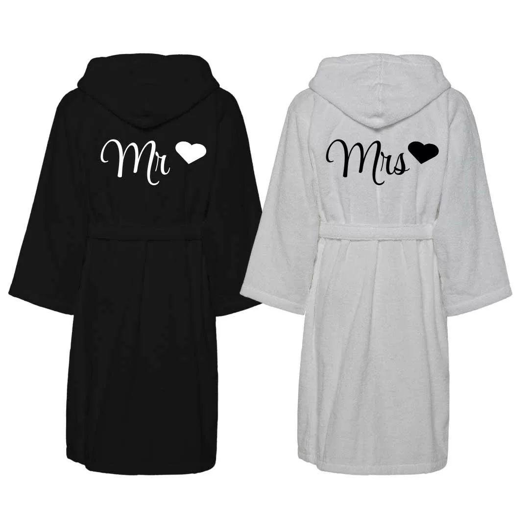 Accappatoio Lui e Lei Spugna LineaBlu art. Mr e Mrs Bicolore