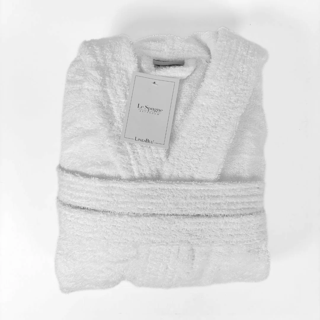 Accappatoio Personalizzato Bianco LineaBlu art. Marte Spugna