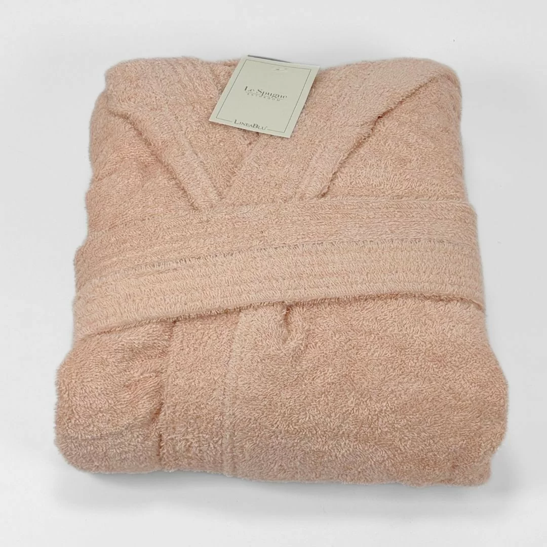 Accappatoio Personalizzato Rosa Cipria LineaBlu art. Marte 2