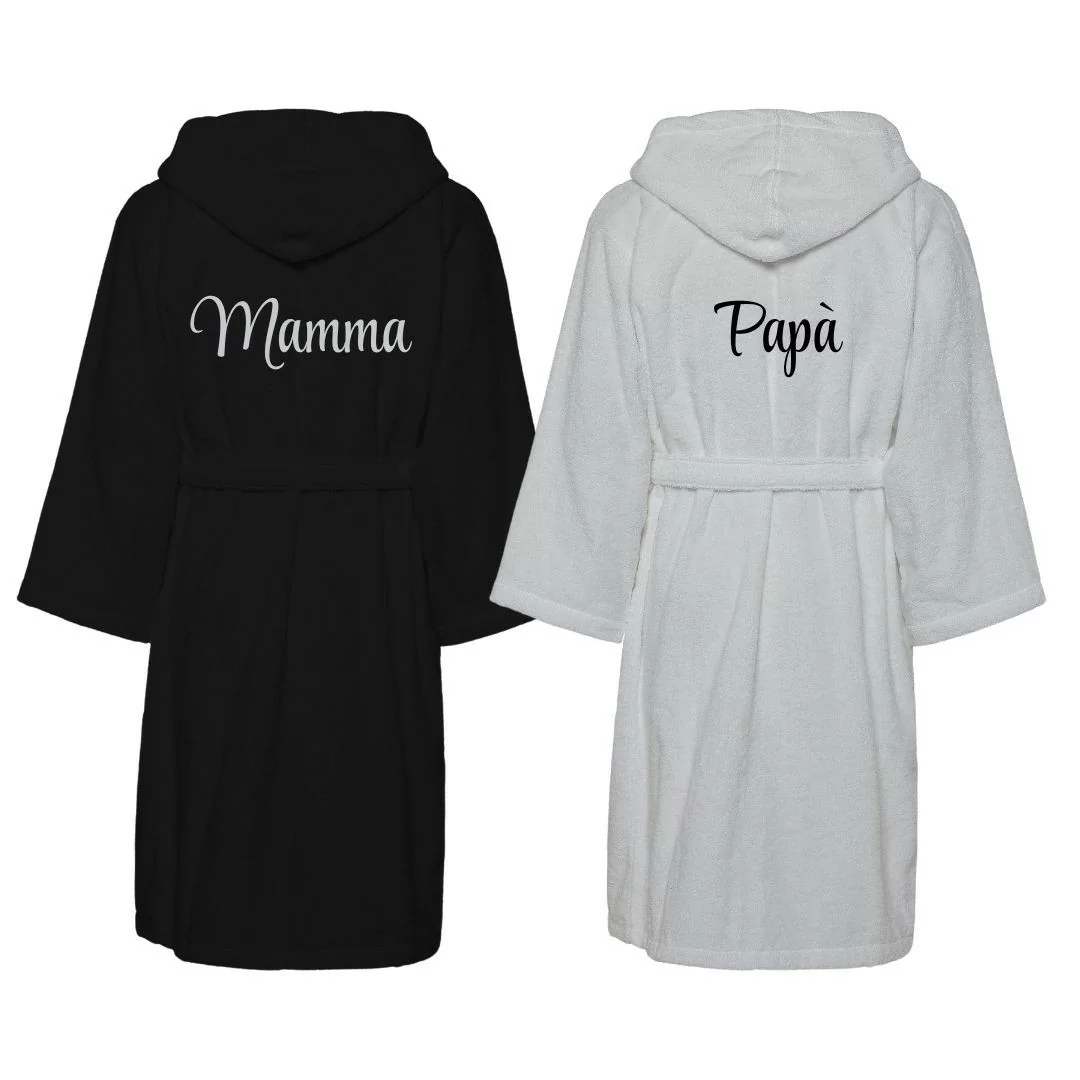 Accappatoio Lui e Lei LineaBlu art. Bicolor Papà e Mamma