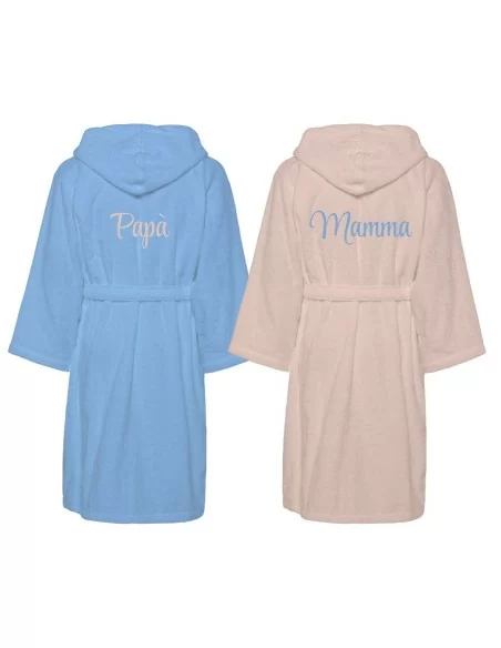 Accappatoio Lui e Lei LineaBlu art. Bicolor Papà e Mamma