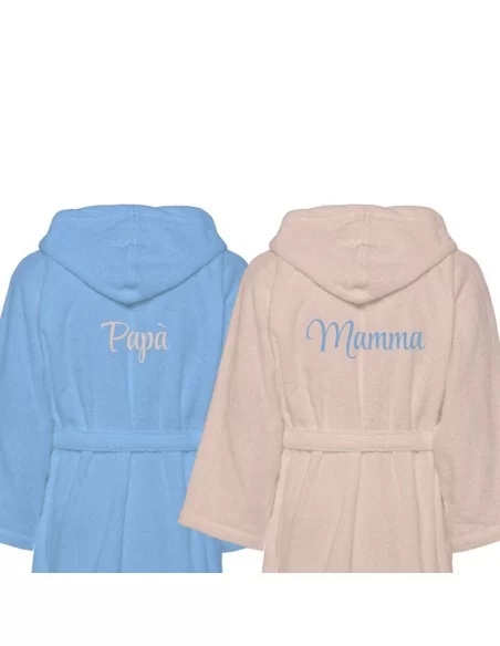 Accappatoio Lui e Lei LineaBlu art. Bicolor Papà e Mamma