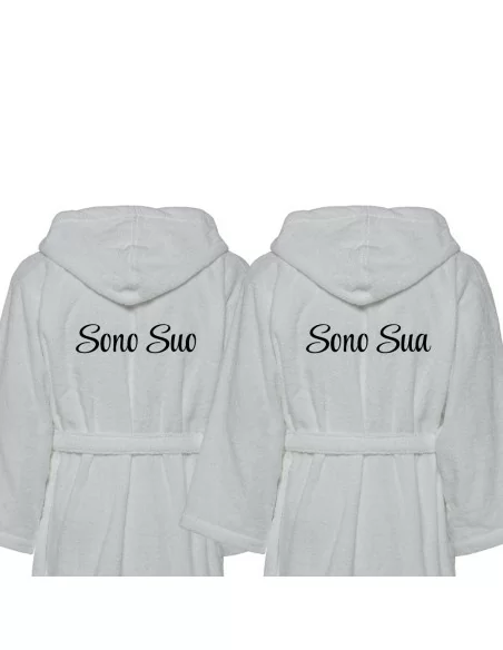 Accappatoio Lui e Lei LineaBlu art. Sono Suo e Sono Sua Ricamato