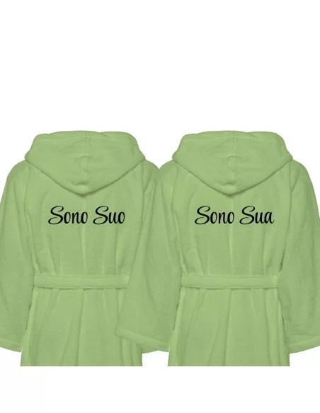 Accappatoio Lui e Lei LineaBlu art. Sono Suo e Sono Sua Ricamato