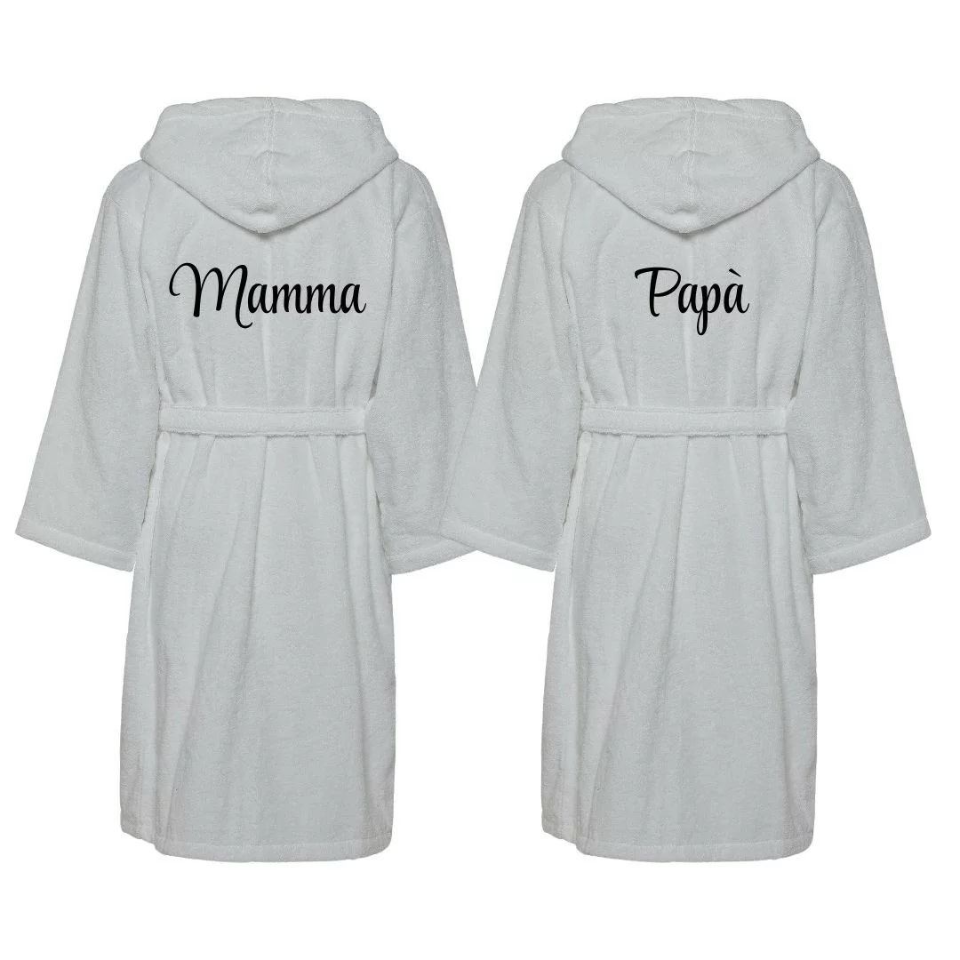 Accappatoio Lui e Lei LineaBlu art. Papà e Mamma Ricamato