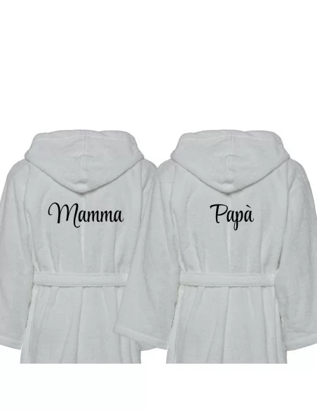 Accappatoio Lui e Lei LineaBlu art. Papà e Mamma Ricamato