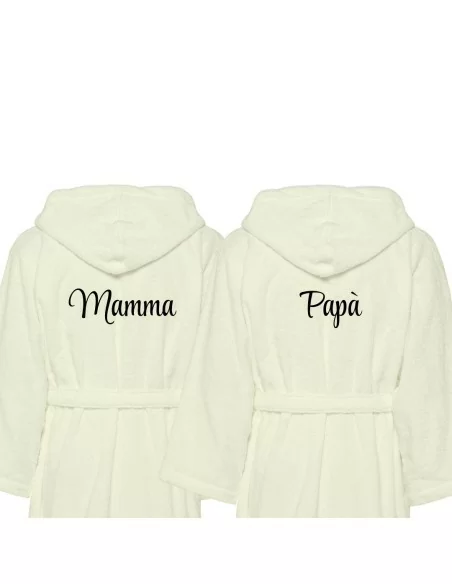 Accappatoio Lui e Lei LineaBlu art. Papà e Mamma Ricamato