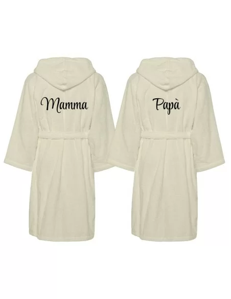 Accappatoio Lui e Lei LineaBlu art. Papà e Mamma Ricamato