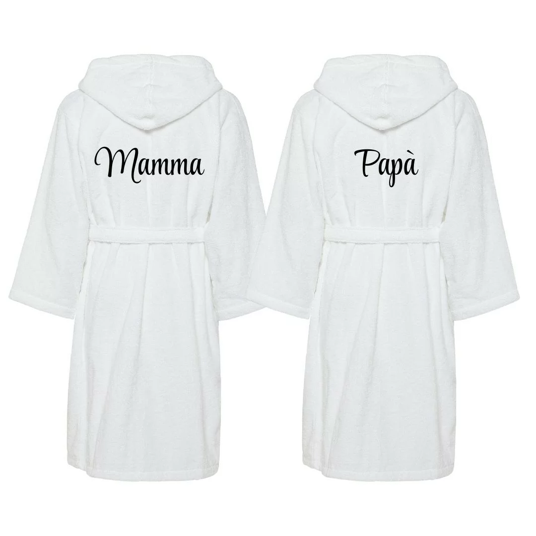 Accappatoio Lui e Lei LineaBlu art. Papà e Mamma Ricamato 2